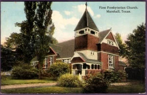 Marshall Texas First Presbyterian Church 1900s Postcard - Picture 1 of 2