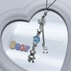 Sweet Bear Shell Bow Keychain Pendant Kawaii Key Chain Bag Beaded Phone Charm u