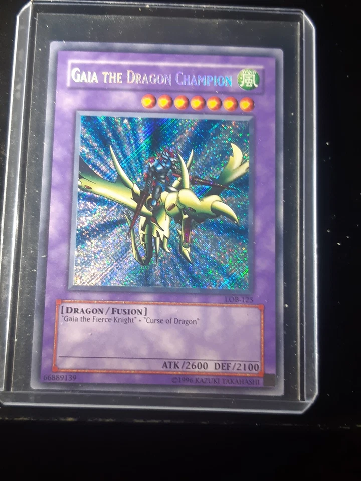 Yu-Gi-Oh TCG - Gaia The Dragon Champion LOB-125 Secret Rare, Mint/NM Condition - Image 1 of 2