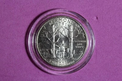 2001 P Vermont State Quarter #M21916 - Image 1 of 2