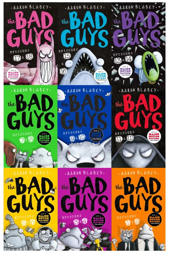The Bad Guys Episodes 1-18 Collection 9 Books Set by Aaron Blabey NEW Pack PB - Image 1 of 1
