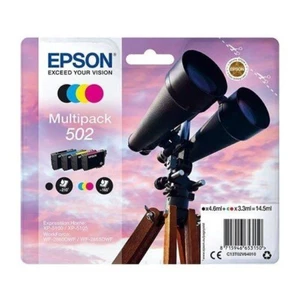 4x Oryginalne wielopakowe wkłady atramentowe Epson 502 - BEZPŁATNA DOSTAWA W WIELKIEJ BRYTANII! VAT w zestawie - Zdjęcie 1 z 4