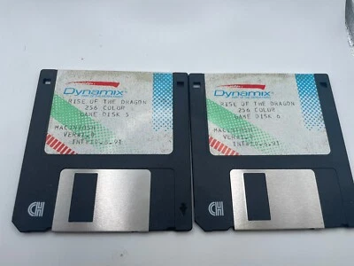 Dynamix Rise of the Dragon Apple Macintosh 3.5" Floppies Sierra 1991 Incomplete - Image 1 of 4