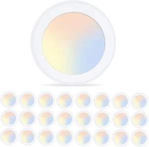 ECOELER 24 Pack 6inch 3CCT LED Disc Light, 16.5W 1100LM, 3000K/4000K/5000K - Picture 1 of 8