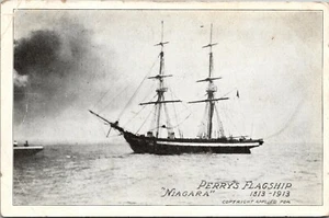 Perry's Flagship USS Niagara Brig 1813-1913 Postcard DB UNP at sea - Picture 1 of 2