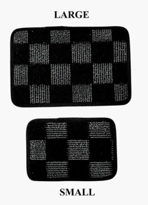 Phase 2 Motortrend (P2M) Dark Checkered Carpet Heel Pad - Large (30x20CM) - New - Picture 1 of 4