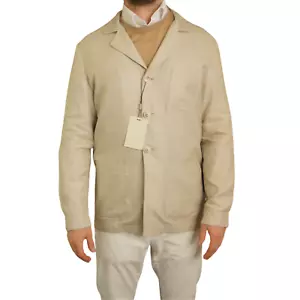 Men Suitsupply Greenwich Coat Beige Cotton Silk Linen Size UK/US38 EU48 - Picture 1 of 10