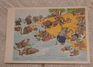Rarität schöne POSTKARTE / 15 Elefanten baden / CCCP UdSSR von 1964 / ungelaufen - Bild 1 von 2
