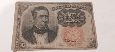 1864 Well Preserved Fractional Currency 10c Note 3rd Issue William M. Meredith - Image 1 of 4