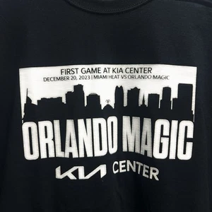Orlando Magic VS Miami Heat T-Shirt Mens XL Black First Game At Kia Center New - Picture 1 of 8