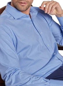 Peter Millar XL Midlands Excursionist Flex Blue Frost Sport Button Shirt $275 - Picture 1 of 10