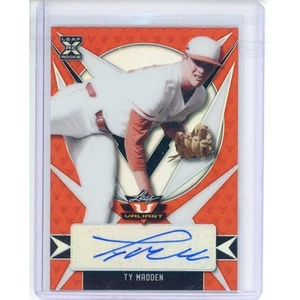 2021 Leaf Valiant #BA-TM1 Ty Madden Orange Prismatic Auto /99 - Picture 1 of 2