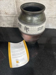 Raku Keramik Vase Sonderedition von Ben Diller 8” 2006 Hawaiianischer Künstler - Bild 1 von 6