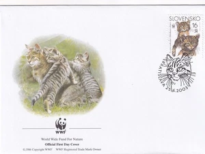 SA14 Slovakia 2003 World Wide Fund - Cats FDC - Picture 1 of 1
