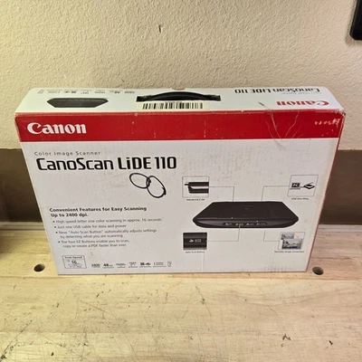 Canon CanoScan LiDE110 Lide 110 Color Image Flatbed Scanner New in Box - Image 1 of 4