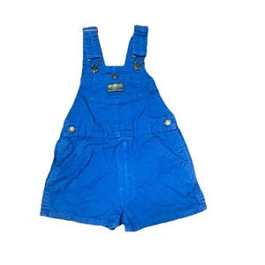 Vintage Royal Blue Oshkosh B'Gosh Shortalls Overalls Size 7 - Picture 1 of 9