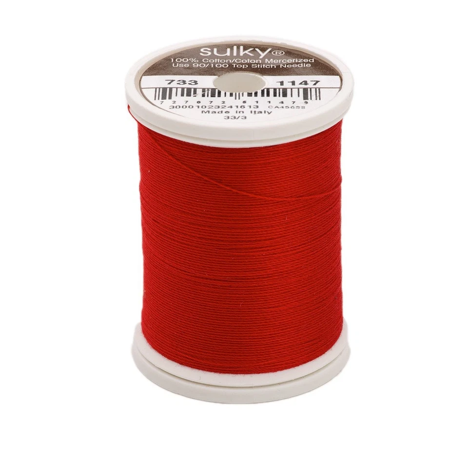 Sulky (733-1147-01) 30 Wt Cotton Thread 500 yds 733 1147 Xmas Red Sulky#3 - Image 1 of 1