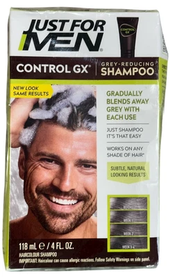 Just for Men, Control GX, champú reductor de grises, 4 fl oz (118 ml) Foto 1 de 2