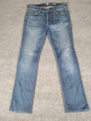 7 For All Mankind Slimmy Straight Stretch Dark Blue Denim Jeans Men's Size 33 - Image 1 of 4