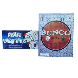 Bunco Party Dice Game & Set Cubed Strategy Game Bundle Both Games are Complete - Picture 1 of 10