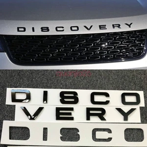Glossy Black Front Letters Trunk Badge Emblem Sticker For DISCOVERY - Picture 1 of 7