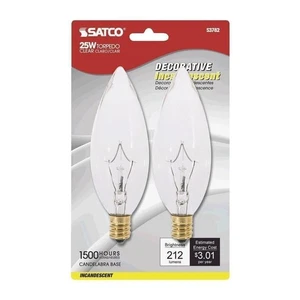 Satco 25W Clr Torpedo Bulb - Picture 1 of 1