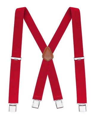 Buyless Fashion Suspenders for Men 48" Elastic Adjustable Straps 1 1/4" X Back - Image 1 of 4