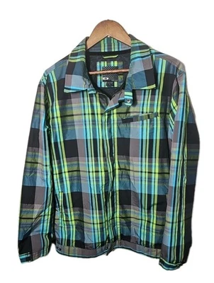 Oakley Jacket Men's Plaid Long Sleeve Full Zip Windbreaker Jacket Large  - Image 1 of 4