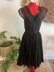 Vintage antique dress sheer with slip included! 28” Waist - Picture 1 of 13