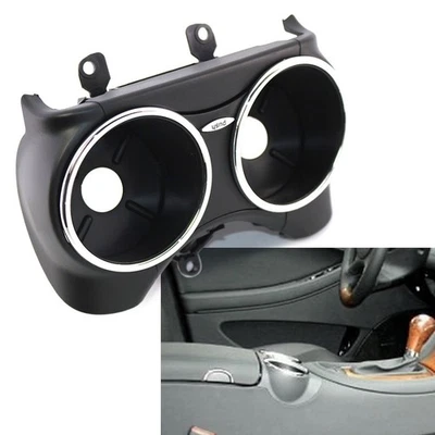 Soporte portavasos consola central negro para Mercedes Benz CLS C219 W219 2004-11 Foto 1 de 4