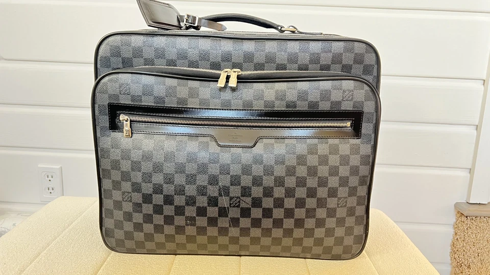 Louis Vuitton Overnight Damier Graphite Roller Bag - Retired - used condition   - Image 1 of 4