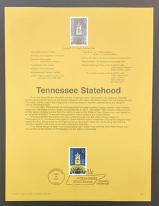 32c Tennessee Statehood 1996 página de recuerdo Scott # 3070 SP1206 - Imagen 1 de 1
