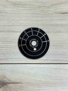 Placa de esfera de perilla de control de aluminio Ohmite 5002-7 de colección escala 1-7 2-3/4" - Imagen 1 de 3