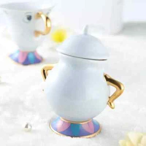 Juego de té de la Bella y la Bestia Tetera de regalo Mrs Potts Olla Chip Taza Azúcarera - Imagen 1 de 3