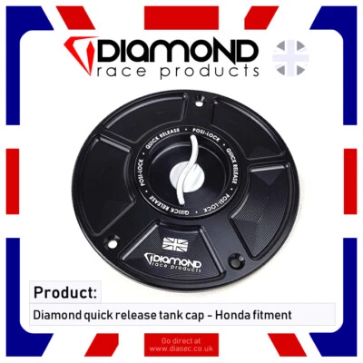 DIAMOND RACE PRODUCTS - QUICK RELEASE TANK FUEL CAP FOR HONDA CBR600RR 2015 '15 - Image 1 of 4