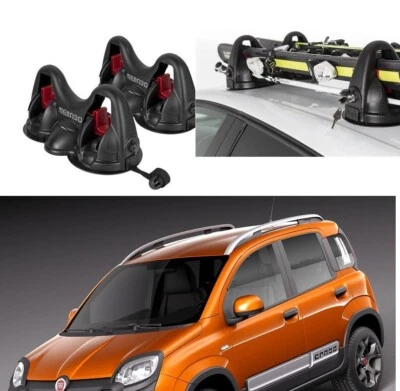 Portasci Magnetico Menabo' Himalaya per Fiat Panda 4 X 4 anno 2016 2 Paia Di Sci - Immagine 1 di 4