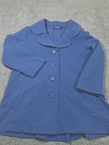 PENDLETON Womens Button Ribbed Cardigan Sweater 3/4 Sleeve Periwinkle Blue SZ S - Picture 1 of 9