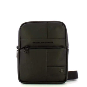 NEW Piquadro - Small rubber-coated Crossbody Bag Nero - CA3084W129W - NERO AUTHE - Picture 1 of 4