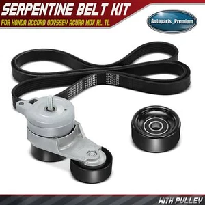 Kit de 3 componentes de transmisión por correa serpentina para Honda Accord Odyssey Acura MDX RL TL - Imagen 1 de 9