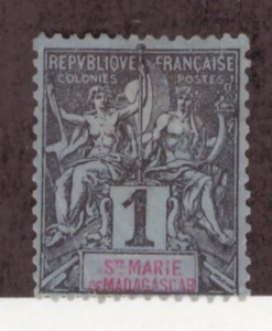 French Colonies St.Marie Madagascar Scott# 1 MH - Picture 1 of 1