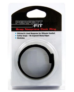 Perfect Fit Snap Neoprene Black Adjustable Male Penis Ring - Picture 1 of 4