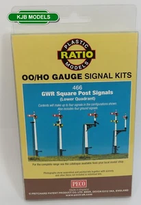 Nuevo en caja relación calibre OO 466 GWR señal de poste cuadrado - kit de plástico - Imagen 1 de 2