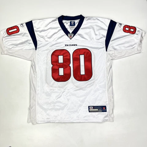 Andre Johnson Houston Texans #80 NFL Reebok On Field Jersey Sz 50 Liberty White Cover
