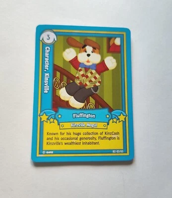 Webkinz Cartas Coleccionables Serie 2 Personaje del Juego, Kinzville Fluffington B2-03/85 Foto 1 de 2