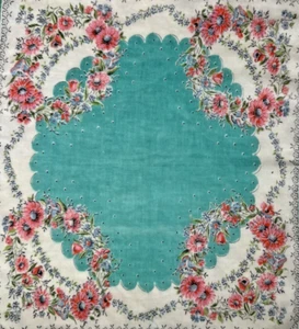 HERMOSO Pañuelo Floral Vintage con Paleta COLORIDA - Imagen 1 de 3