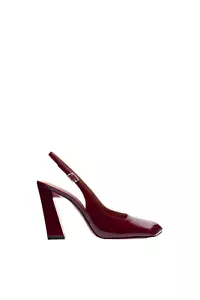 AMINA MUADDI Charlotte 95 $970 Wine Red Patent Leather Slingback Pumps New - Bild 1 von 3