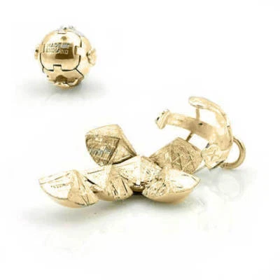 9Ct Gelbgold Freimaurer Handgefertigter Orb Fob Ball Kreuz Anhänger - Klein - Bild 1 von 4