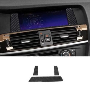 Carbon Fiber Center Display Frame Cover Trim For BMW X3 F25 X4 F26 2011-2017 - Picture 1 of 12