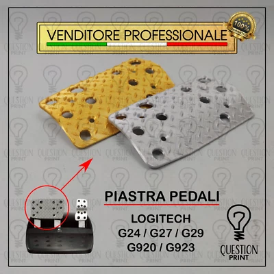 PEDALIERA LOGITECH G25 G27 G29 G920 G923 PIASTRA ADATTATORE DOPPIO PEDALE GIOCO - Immagine 1 di 3