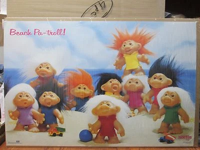  vintage 1992 Trolls Beach Pa-troll! original poster character 12159 - Image 1 of 4